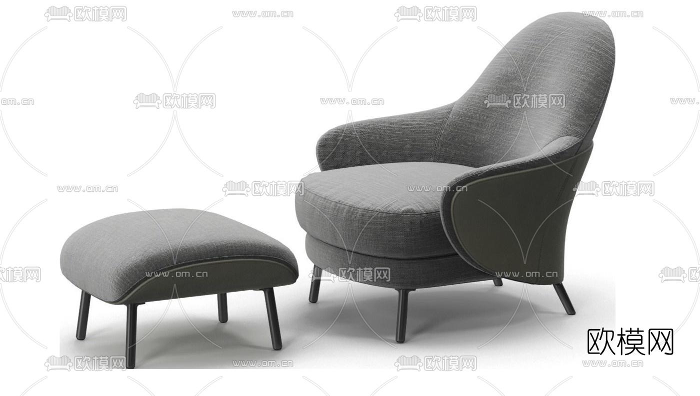 现代休闲躺椅3d模型下载（渲染图8）