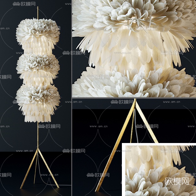 现代落地灯3d模型下载