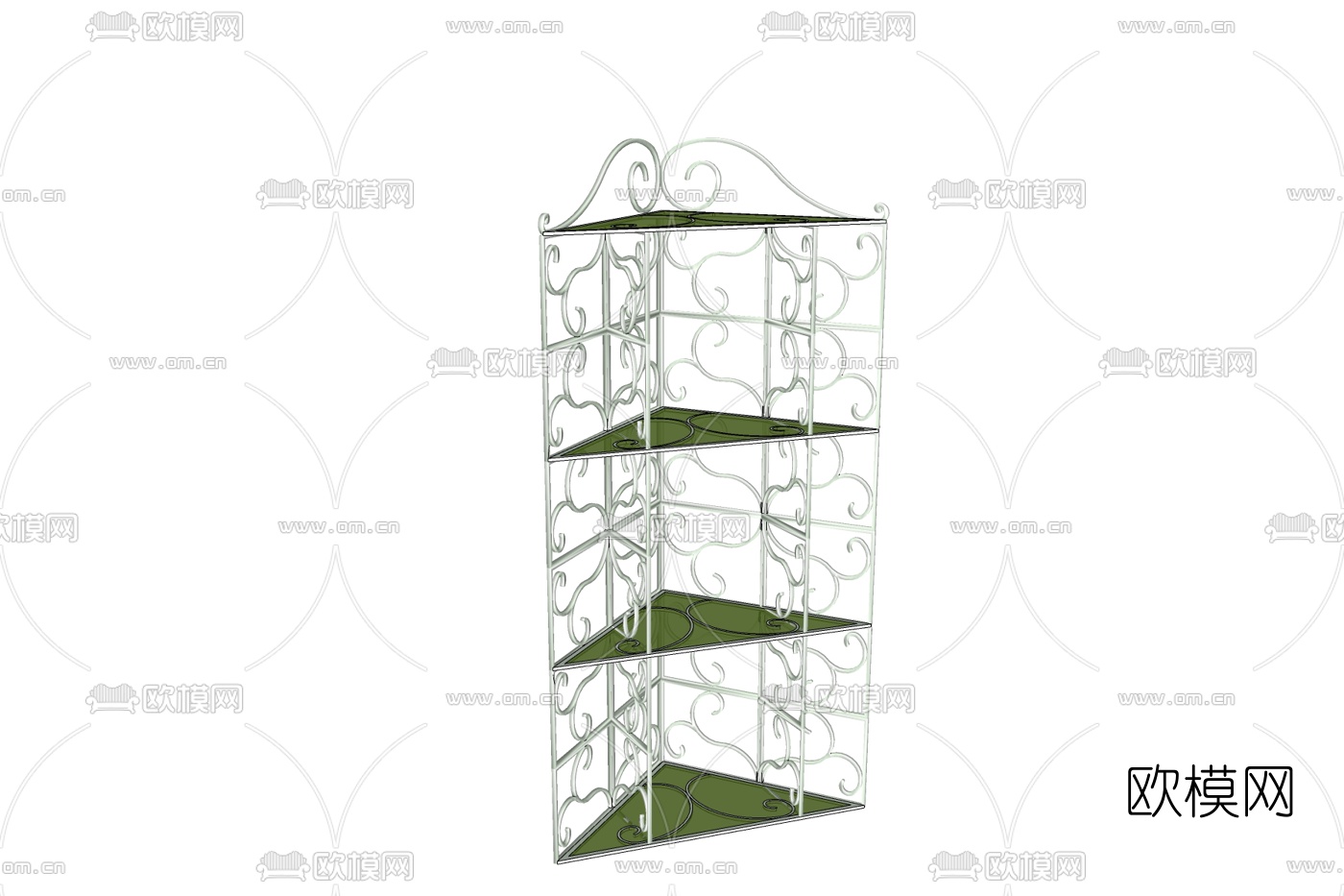 欧式铁艺装饰架免费su模型下载