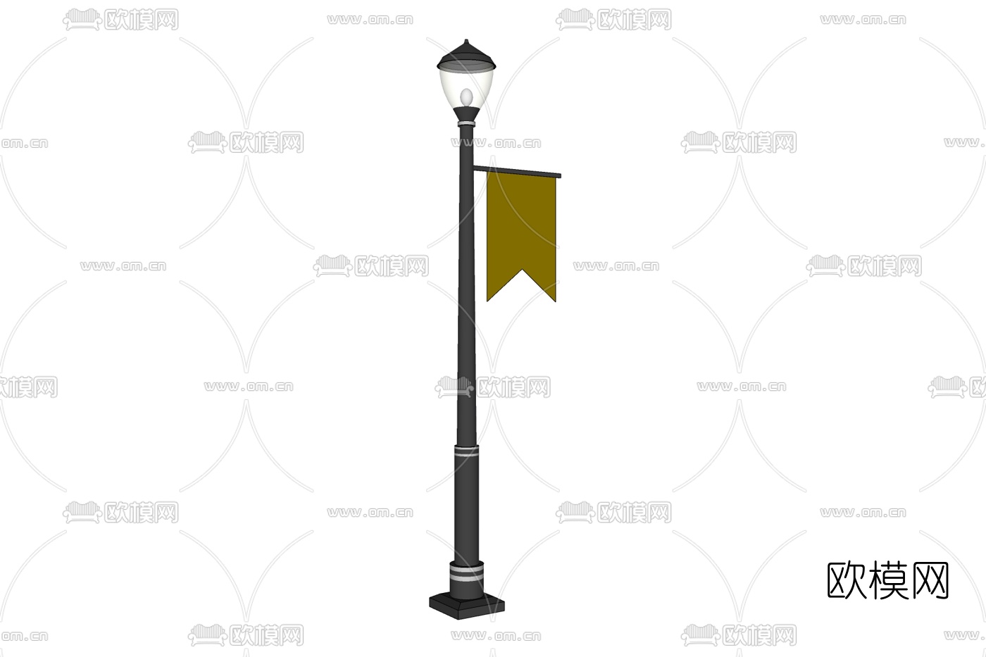 中式金属路灯免费su模型