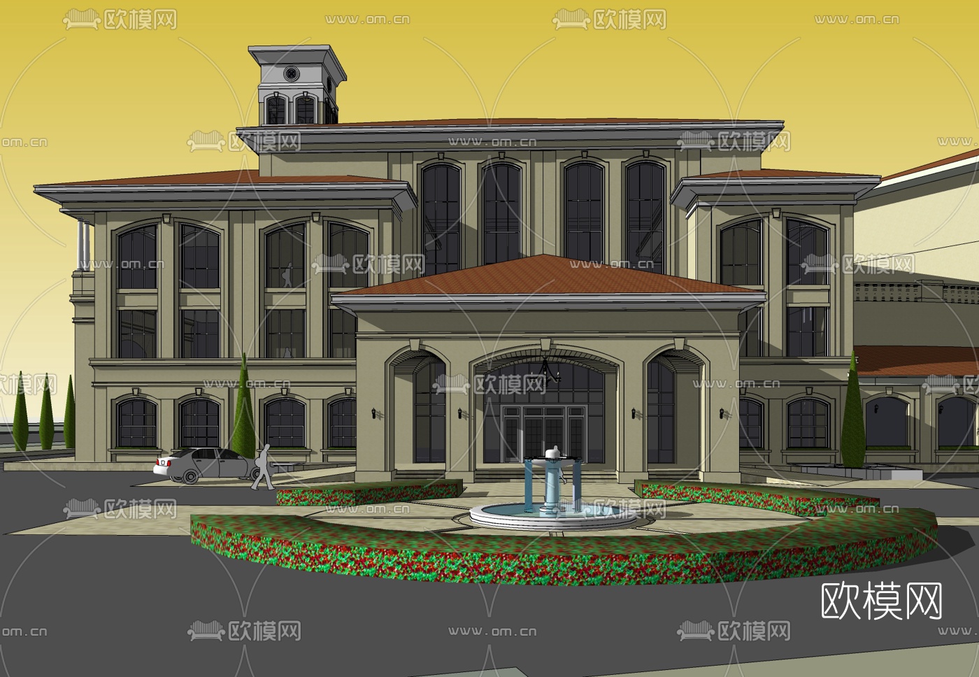 欧式酒店免费su模型下载