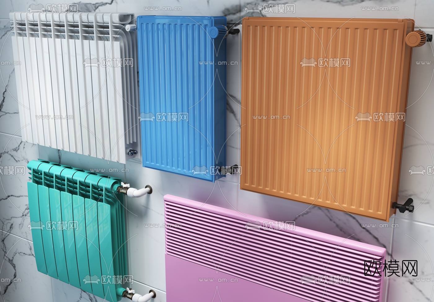 北欧暖气片取暖设备3d模型下载（渲染图2）