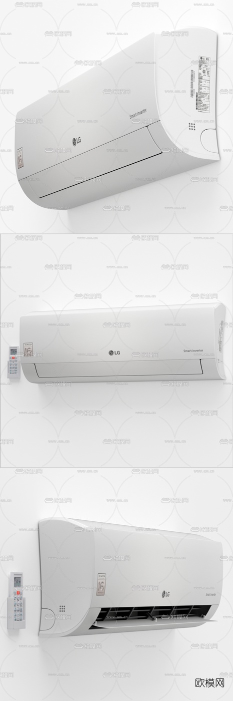 现代挂式空调3d模型