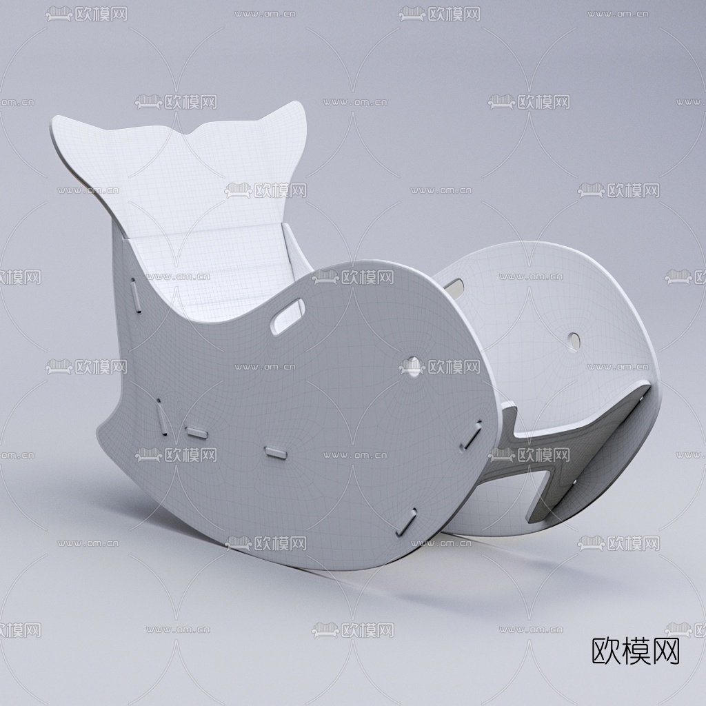 现代简约儿童椅3d模型下载（渲染图6）