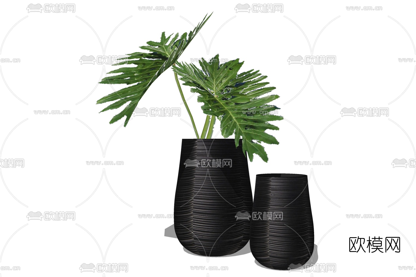 现代花瓶花卉免费su模型下载