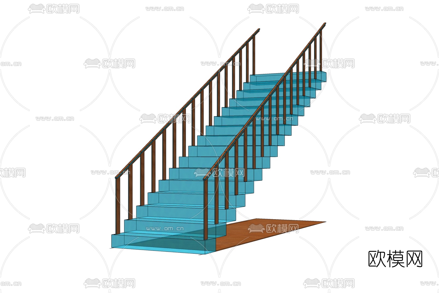现代楼梯免费su模型下载