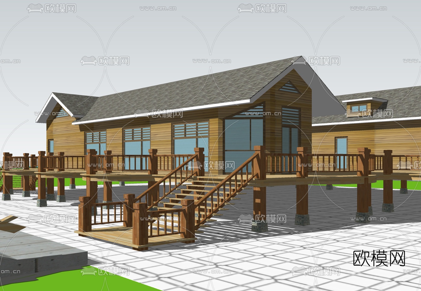 东南亚酒店免费su模型下载