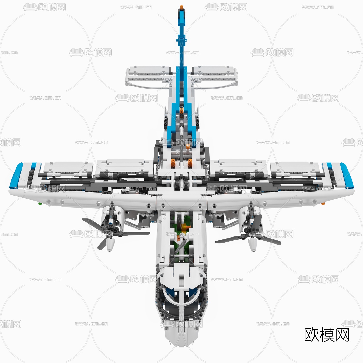 现代乐高飞机玩具3d模型
