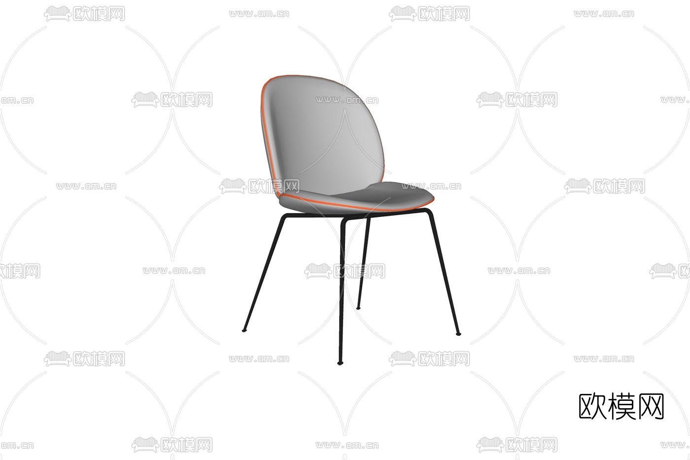 现代休闲椅免费su模型下载