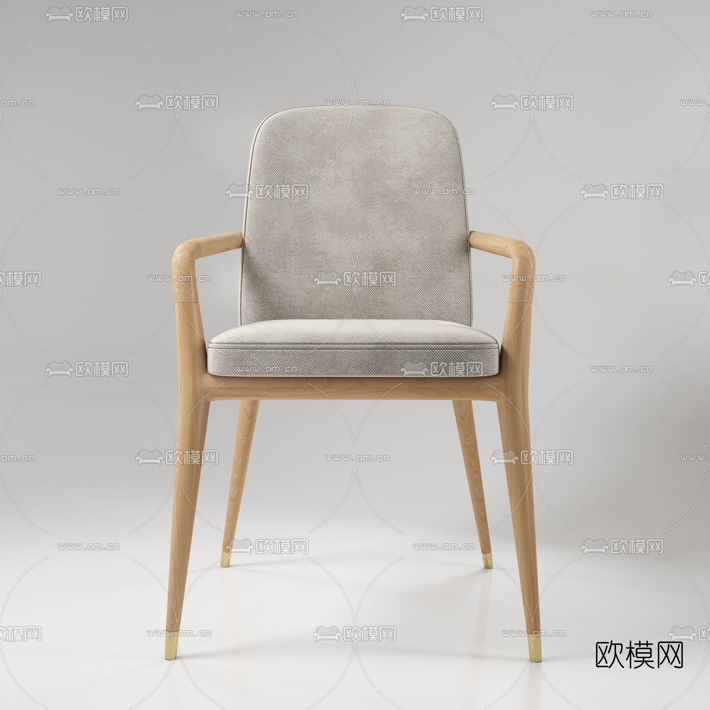 现代皮革单椅3d模型