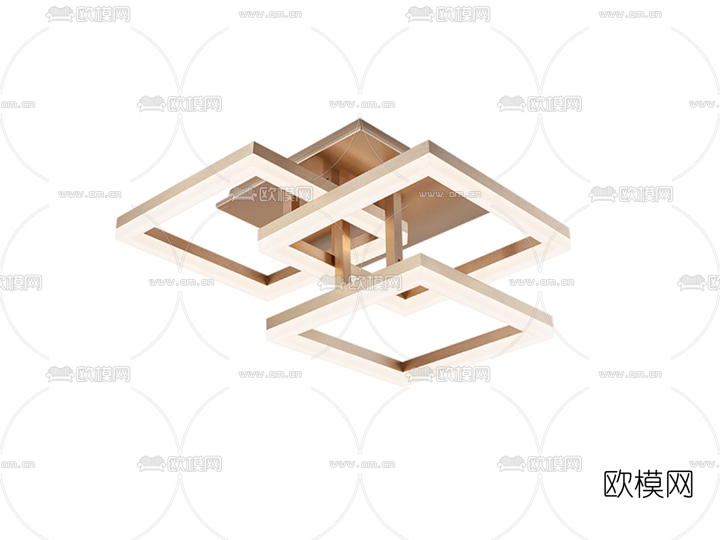 现代几何装饰灯免费3d模型