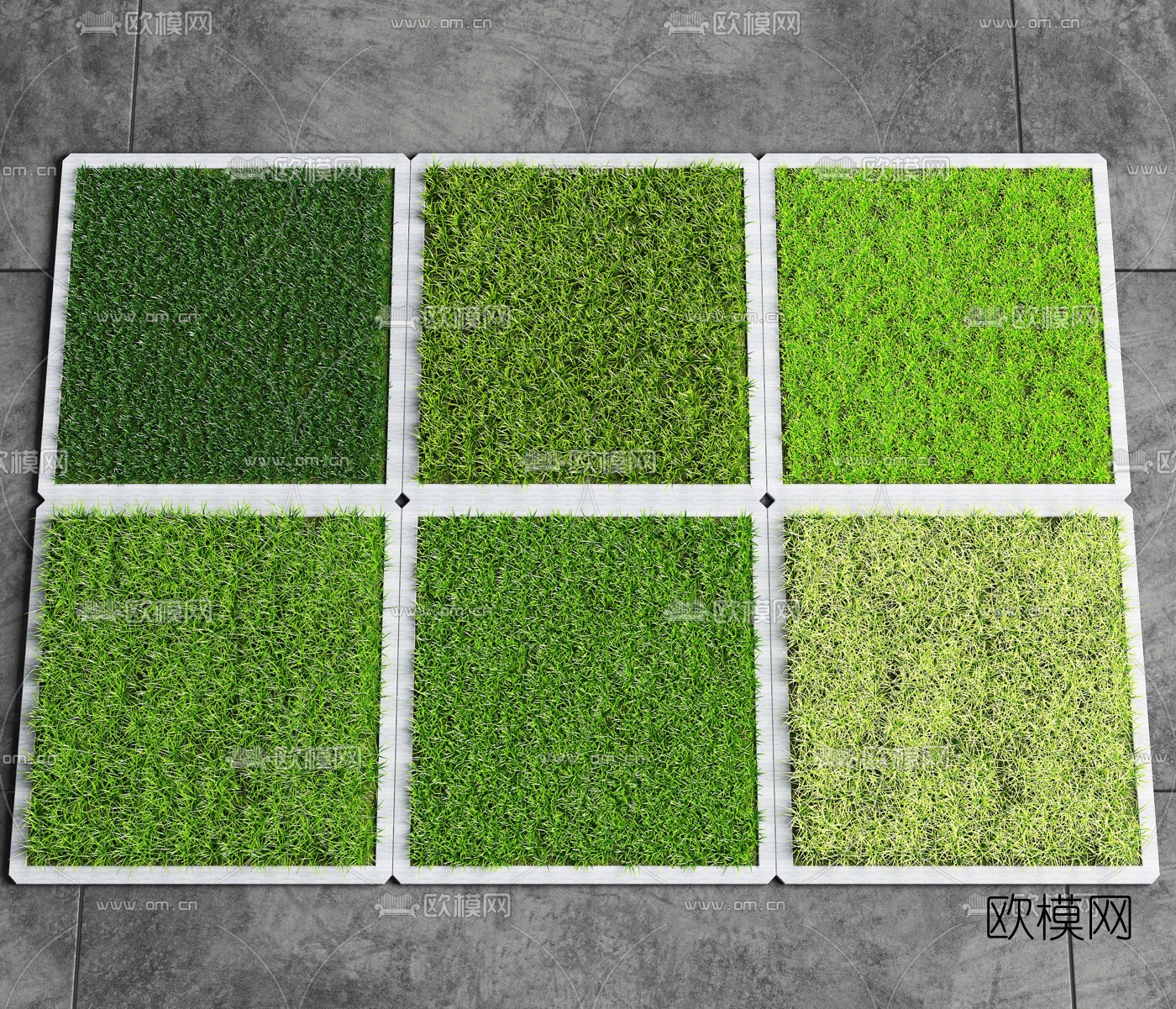 北欧户外草地3d模型下载