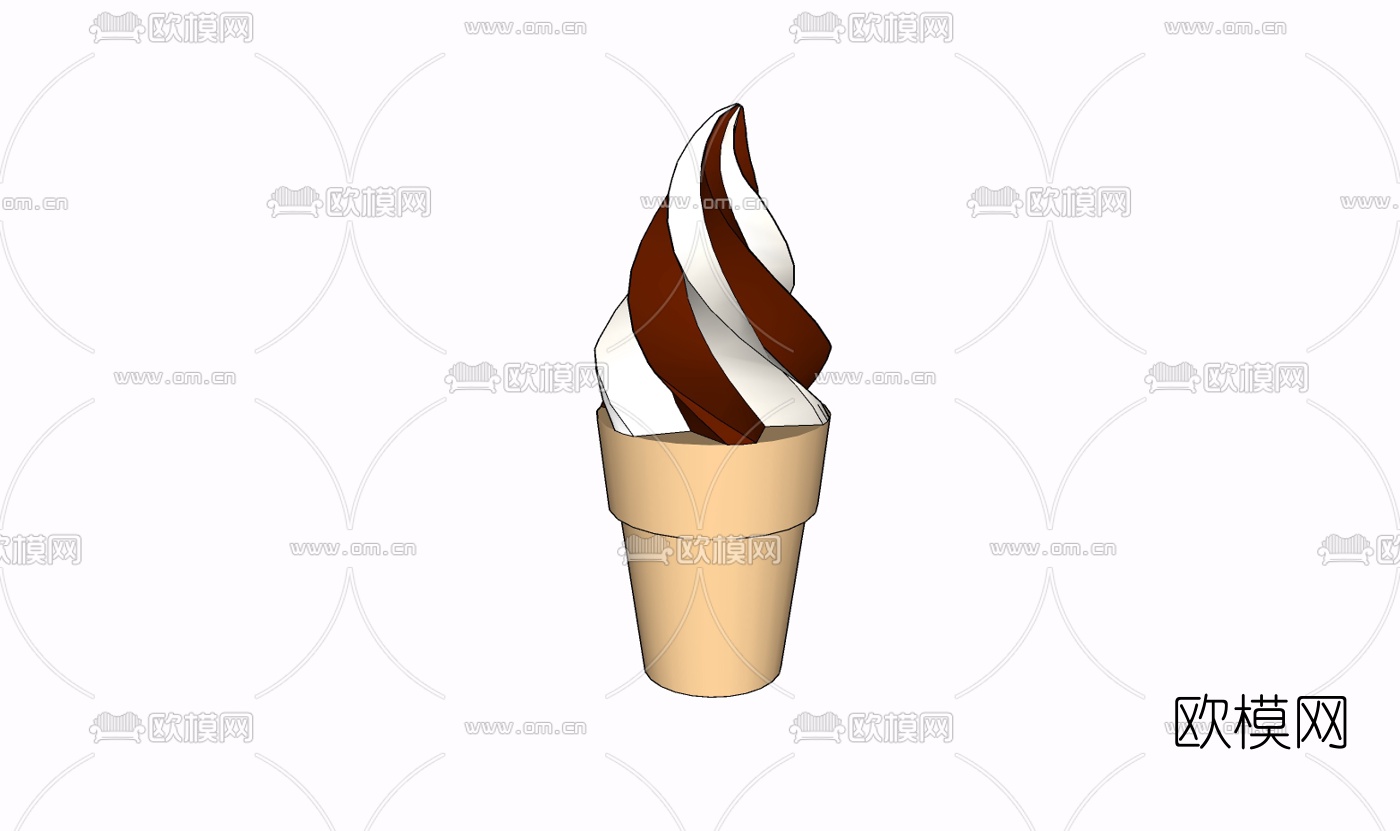 现代冰淇淋免费su模型下载