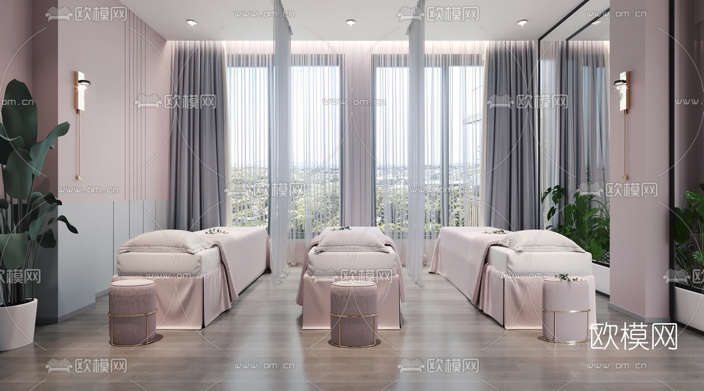 现代SPA美容院护理房3d模型