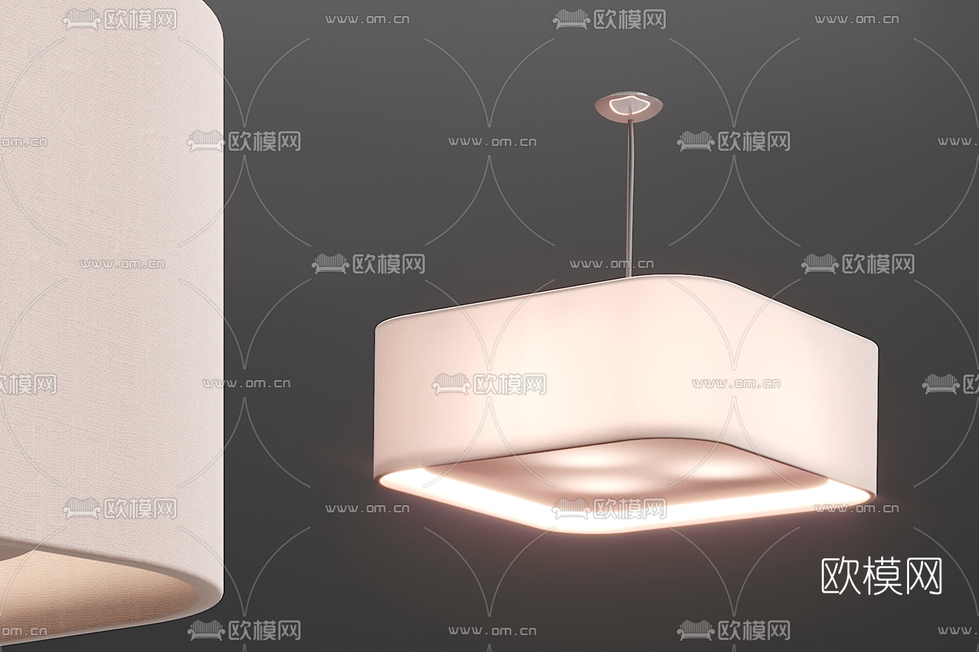 现代简易吊灯3d模型-免费3dmax模型库-欧模网