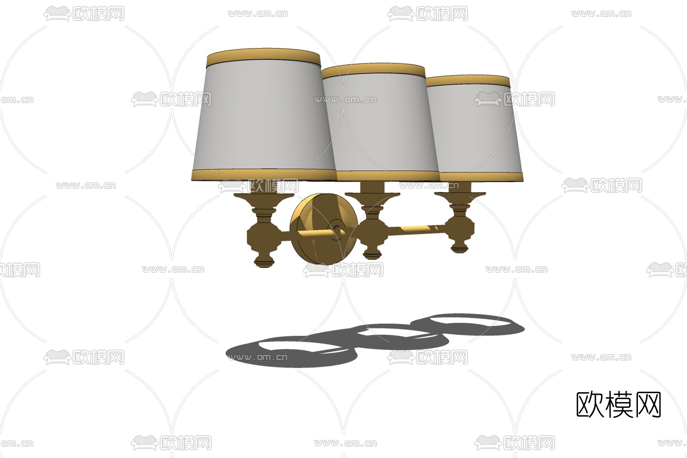 现代金属壁灯免费su模型下载