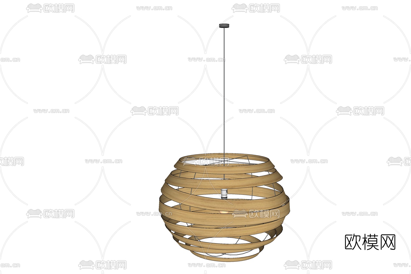 现代吊灯免费su模型下载