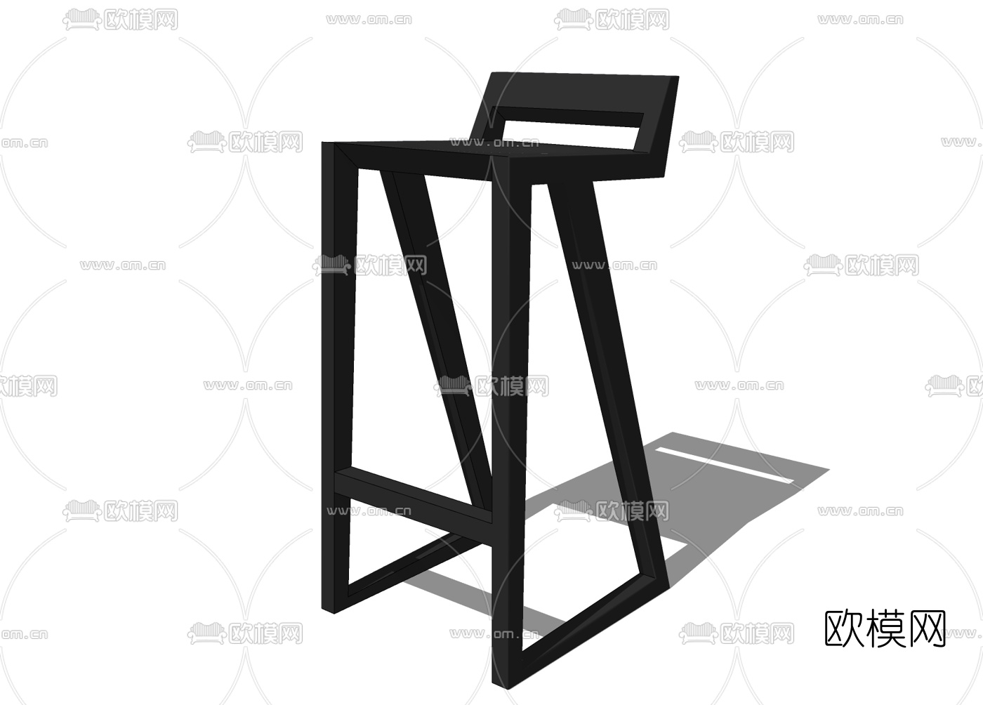 现代吧台椅免费su模型下载