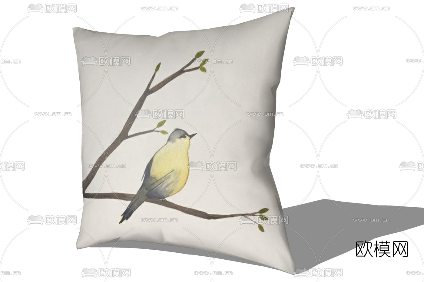 现代布艺抱枕免费su模型下载