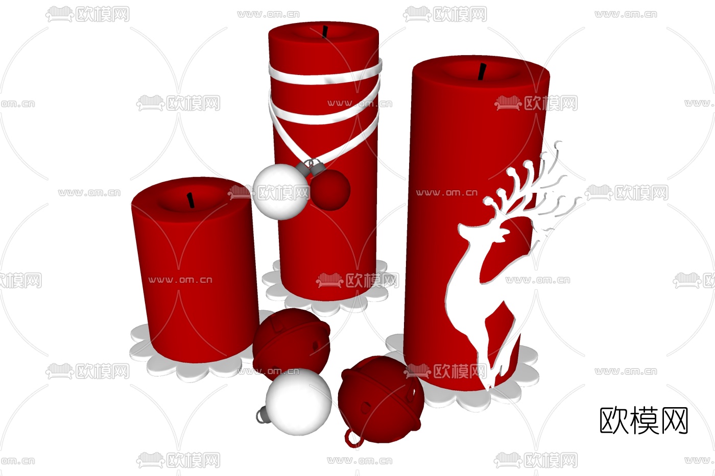 现代蜡烛免费su模型下载