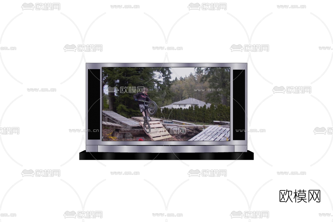 现代电视机免费su模型下载
