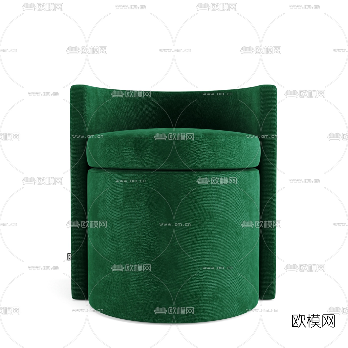 现代布艺圆凳3d模型下载（渲染图5）