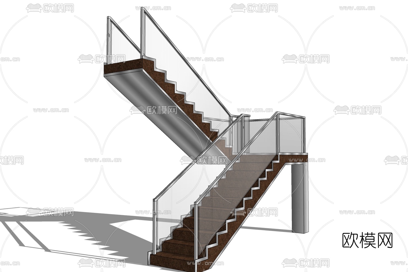 现代楼梯免费su模型下载