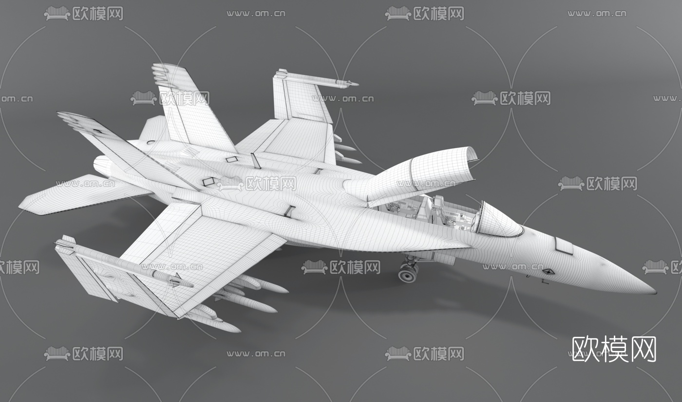 现代F18战斗机3d模型
