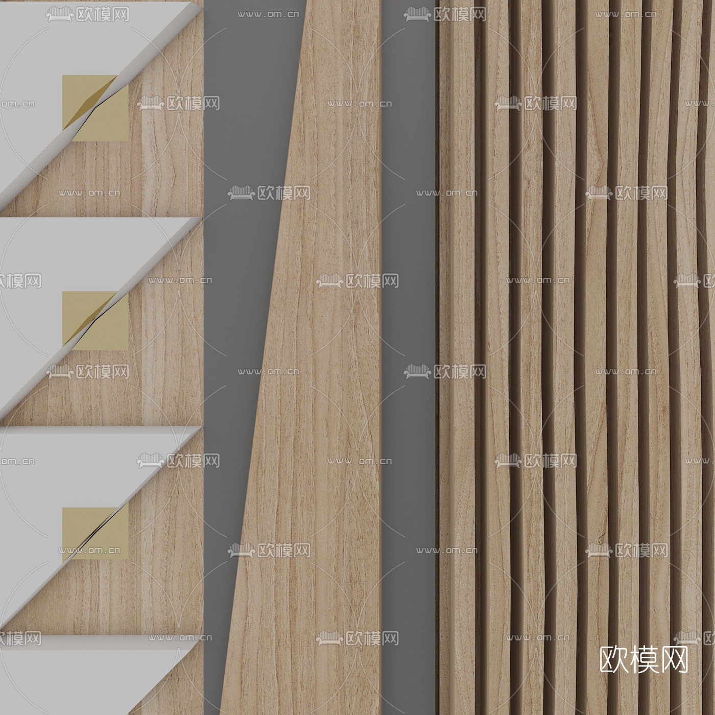 新中式衣柜免费3d模型下载（渲染图5）