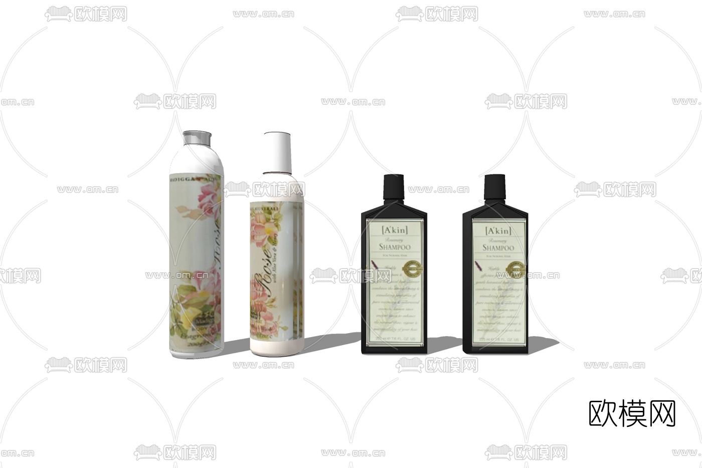 现代洗发水组合免费su模型下载