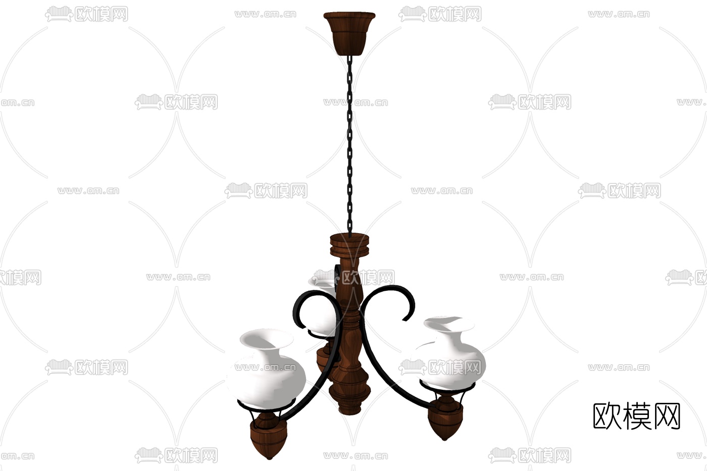 美式吊灯免费su模型下载
