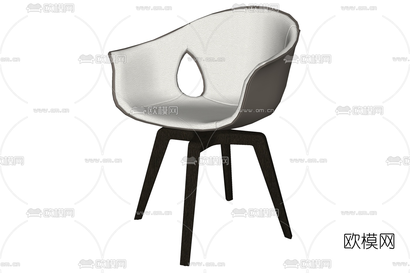 现代布艺单椅免费su模型下载