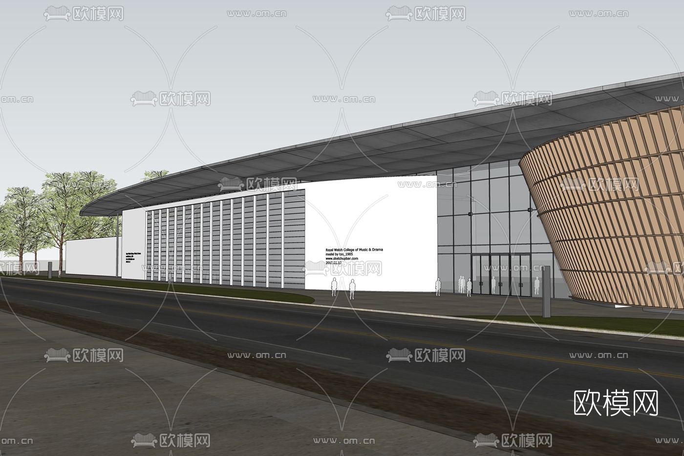 现代博物馆su模型下载（渲染图3）