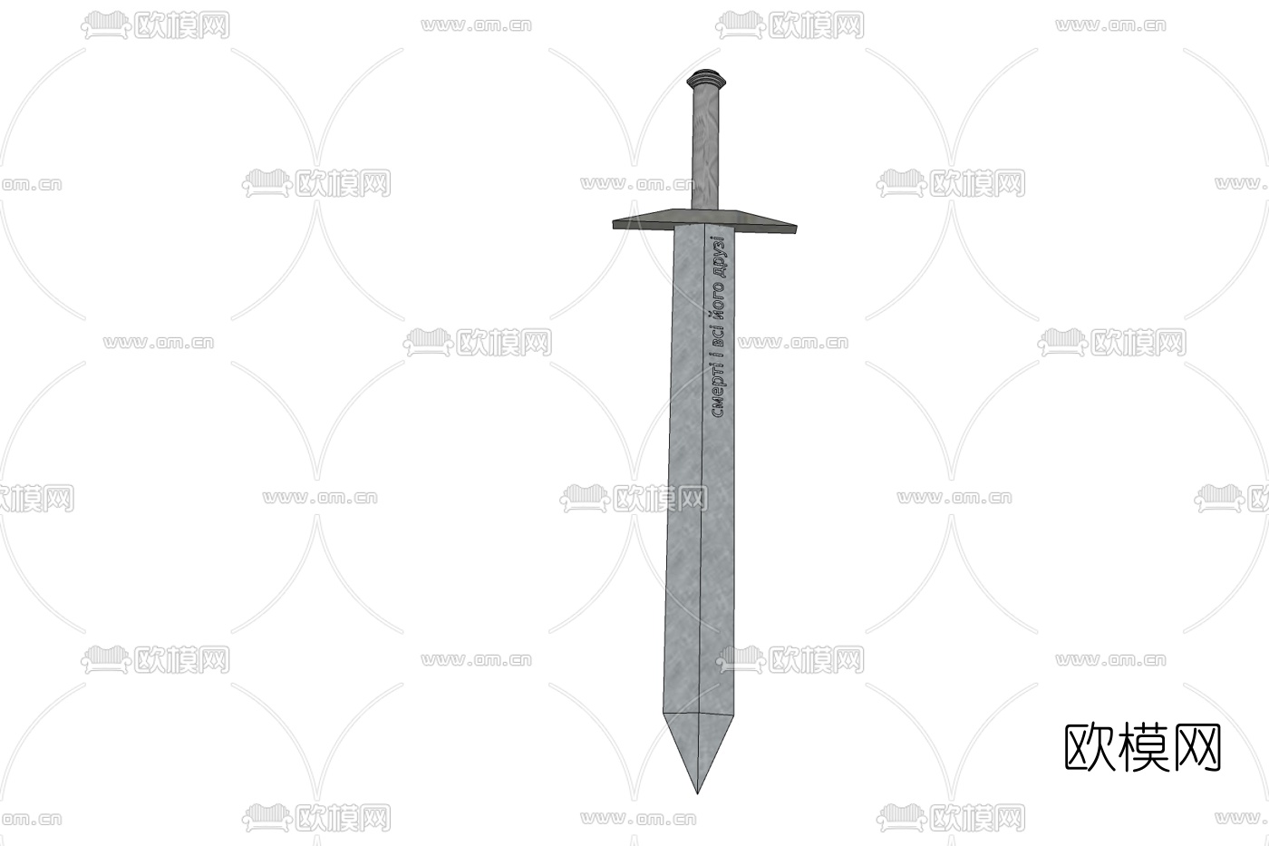 现代刀剑免费su模型下载