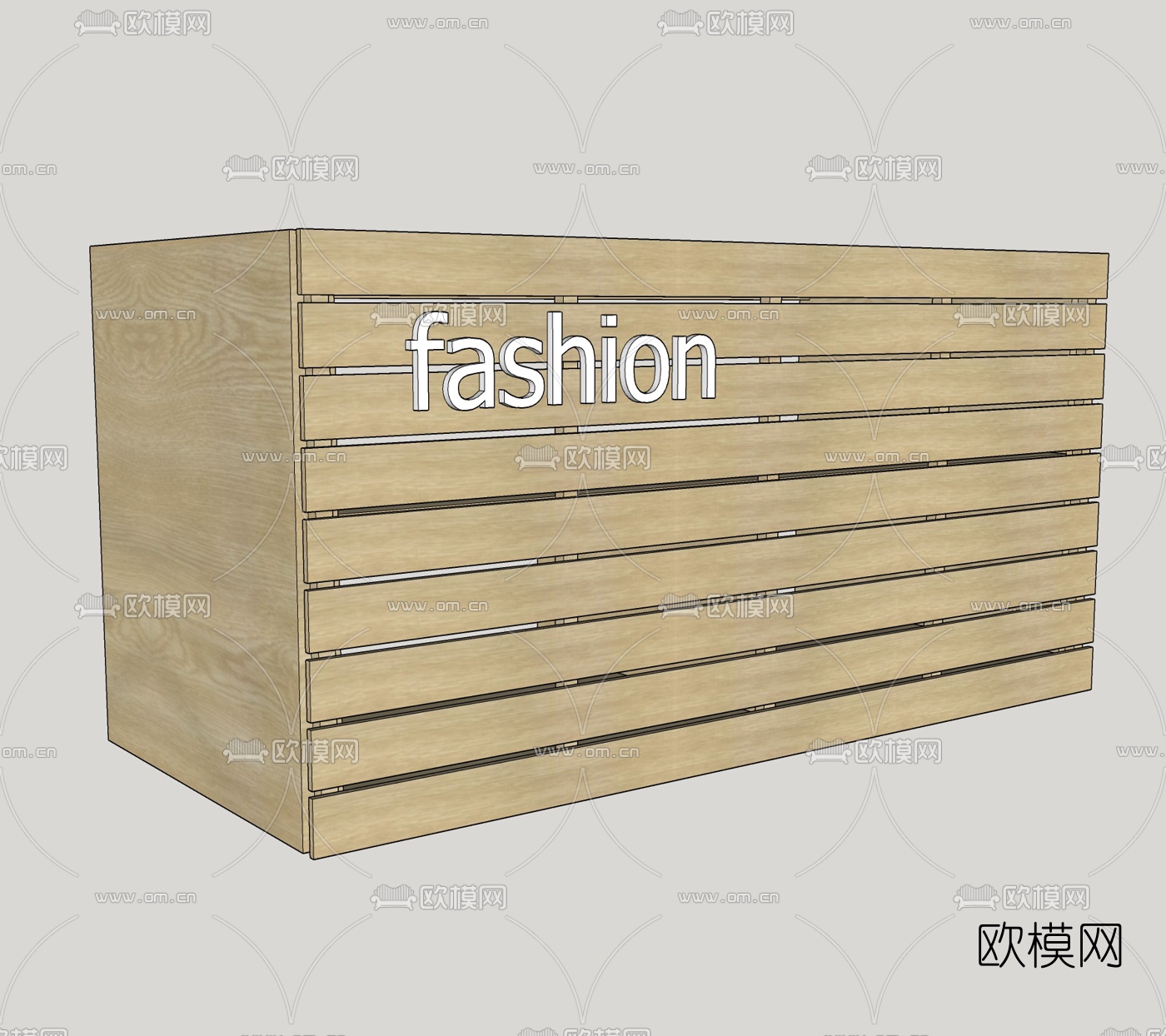 现代接待台免费su模型下载