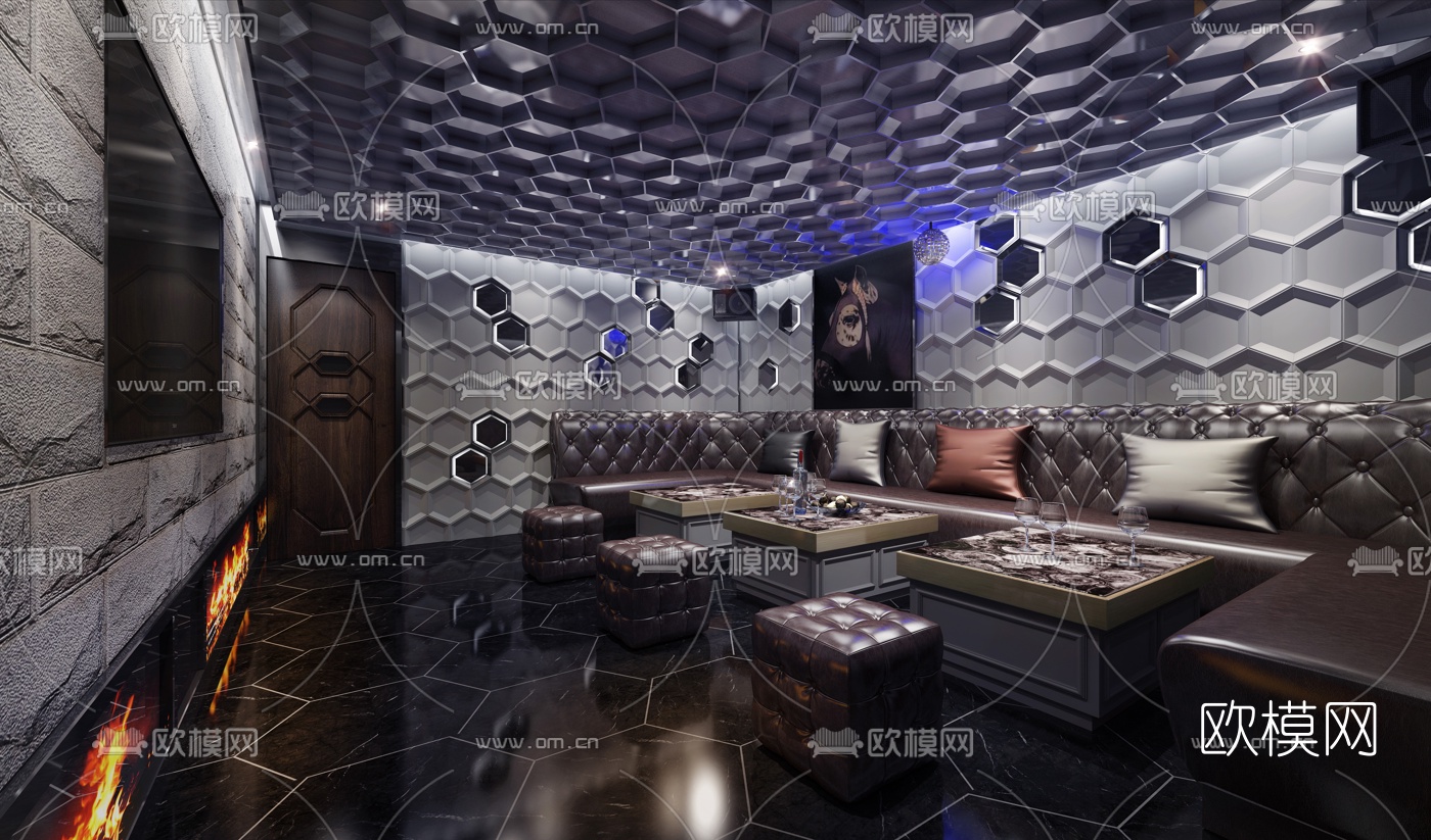 美式KTV包房3d模型下载