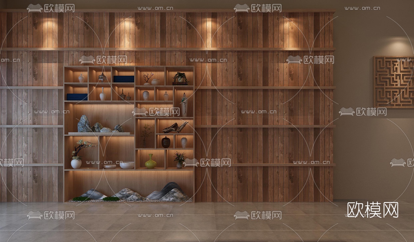 新中式茶室3d模型