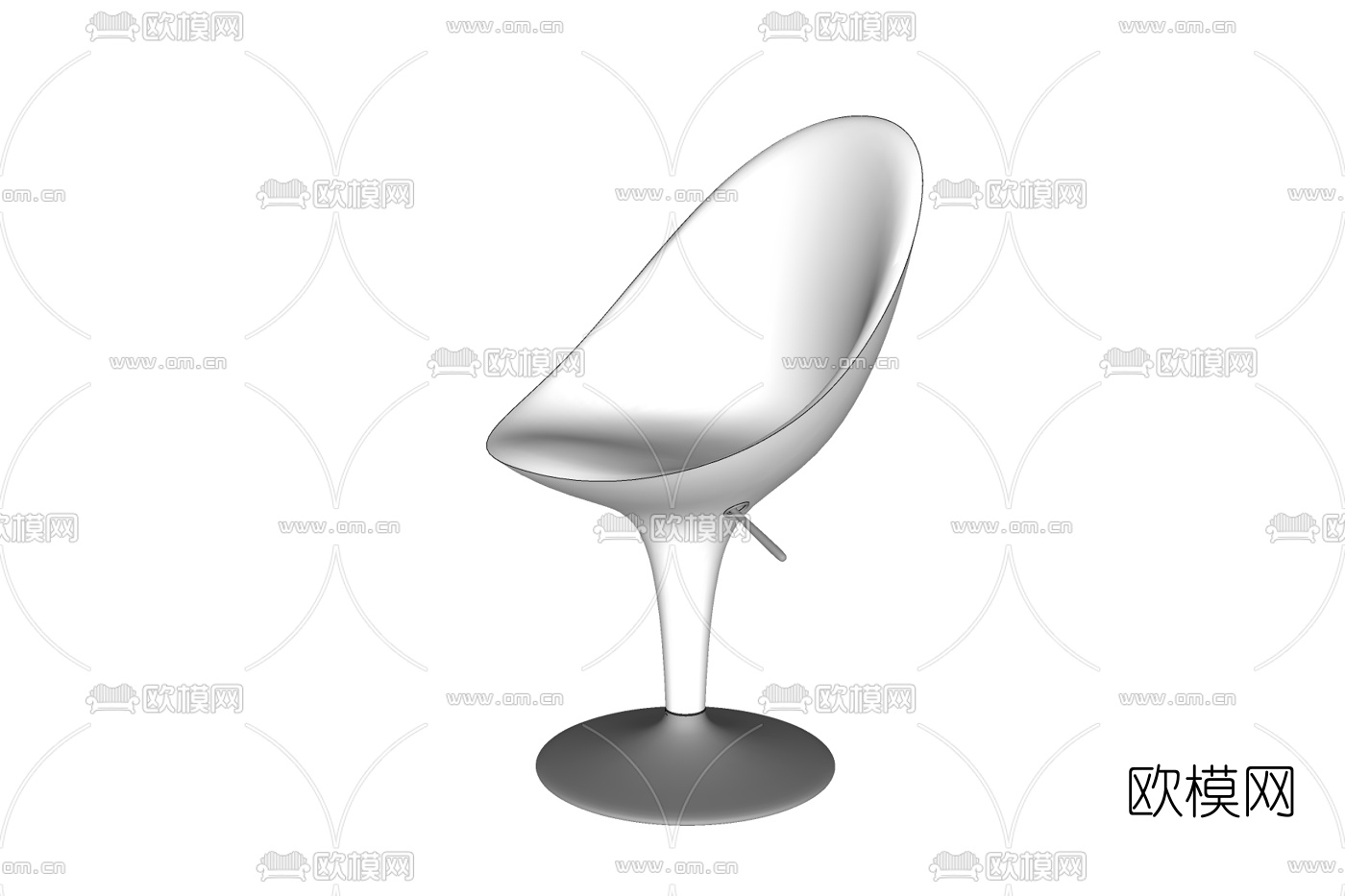 现代塑料休闲椅免费su模型下载