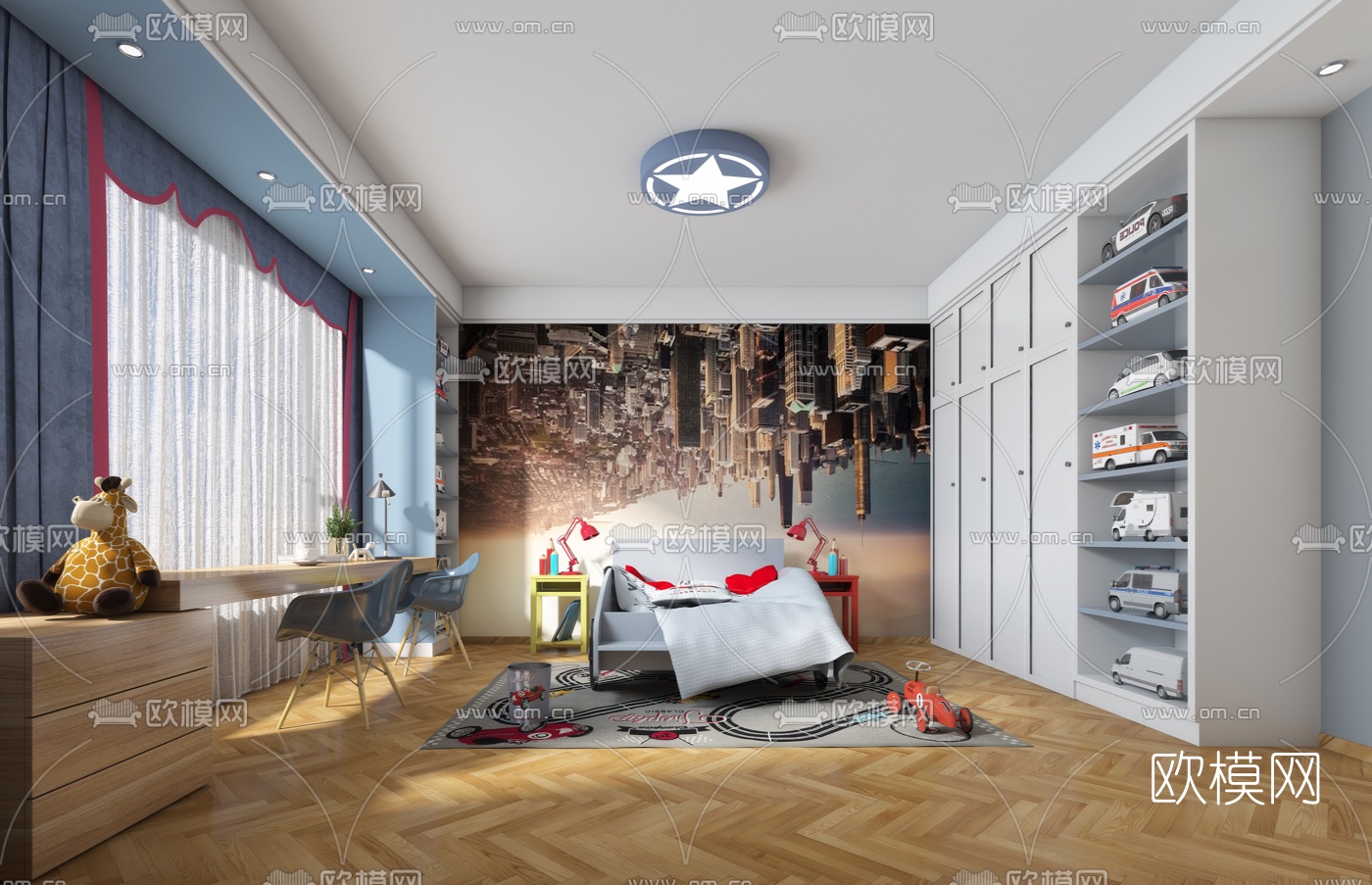 北欧小孩房3d模型