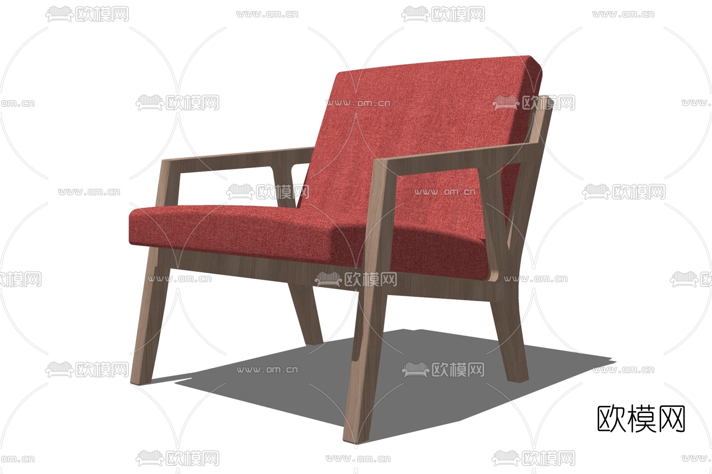 现代布艺休闲椅免费su模型下载