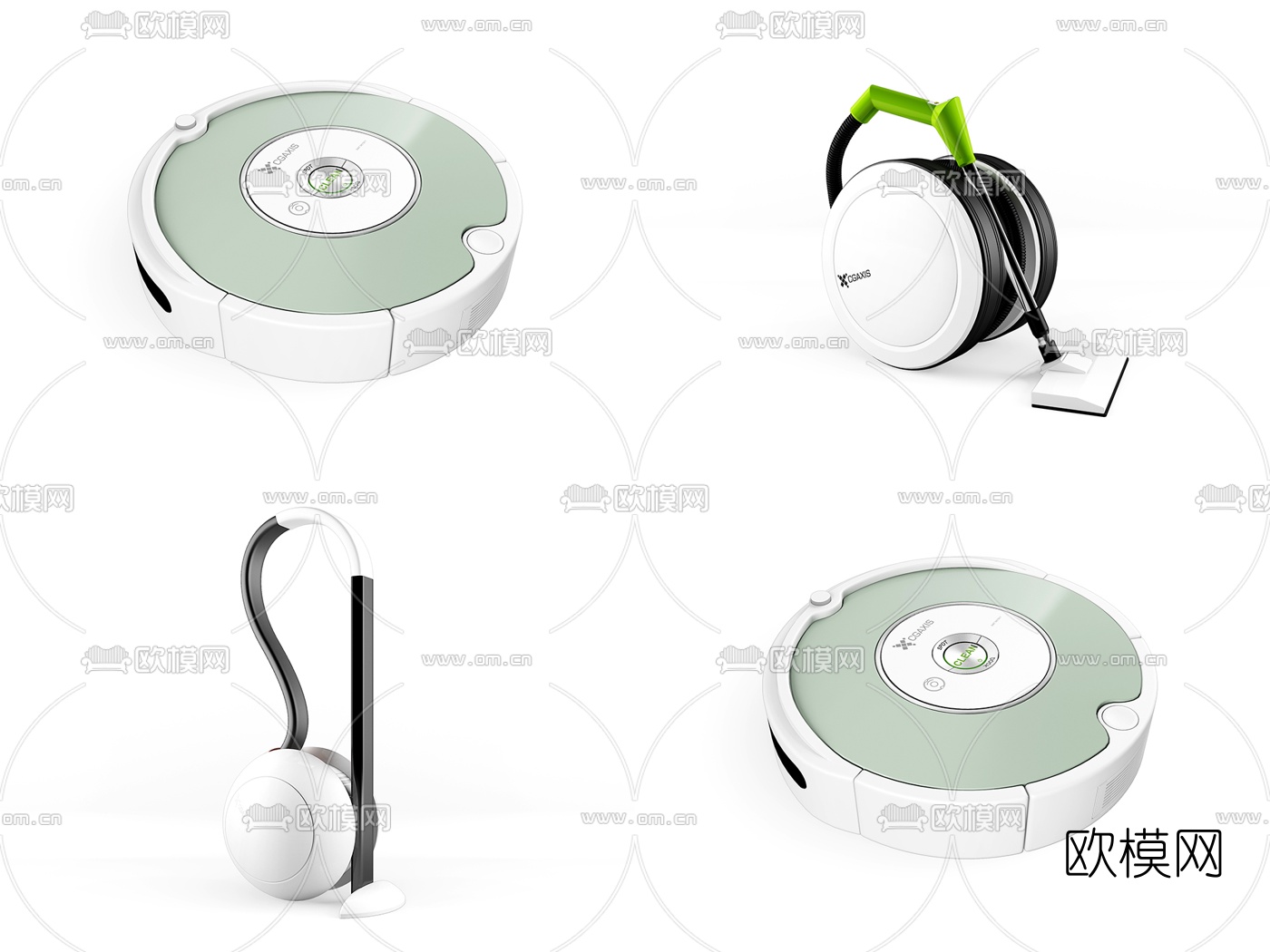 现代吸尘器扫地机器人3d模型下载