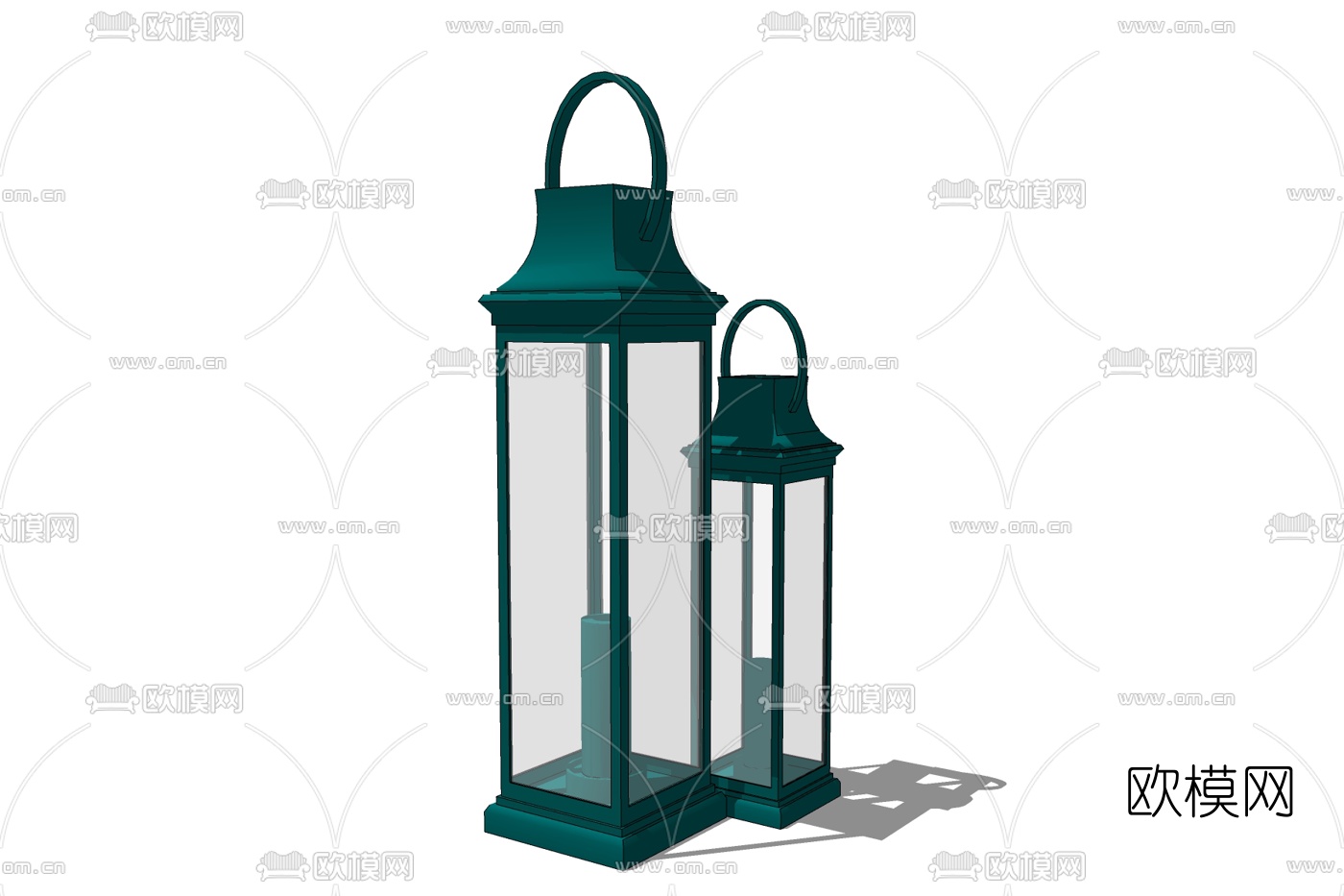 简欧蜡烛手提灯免费su模型