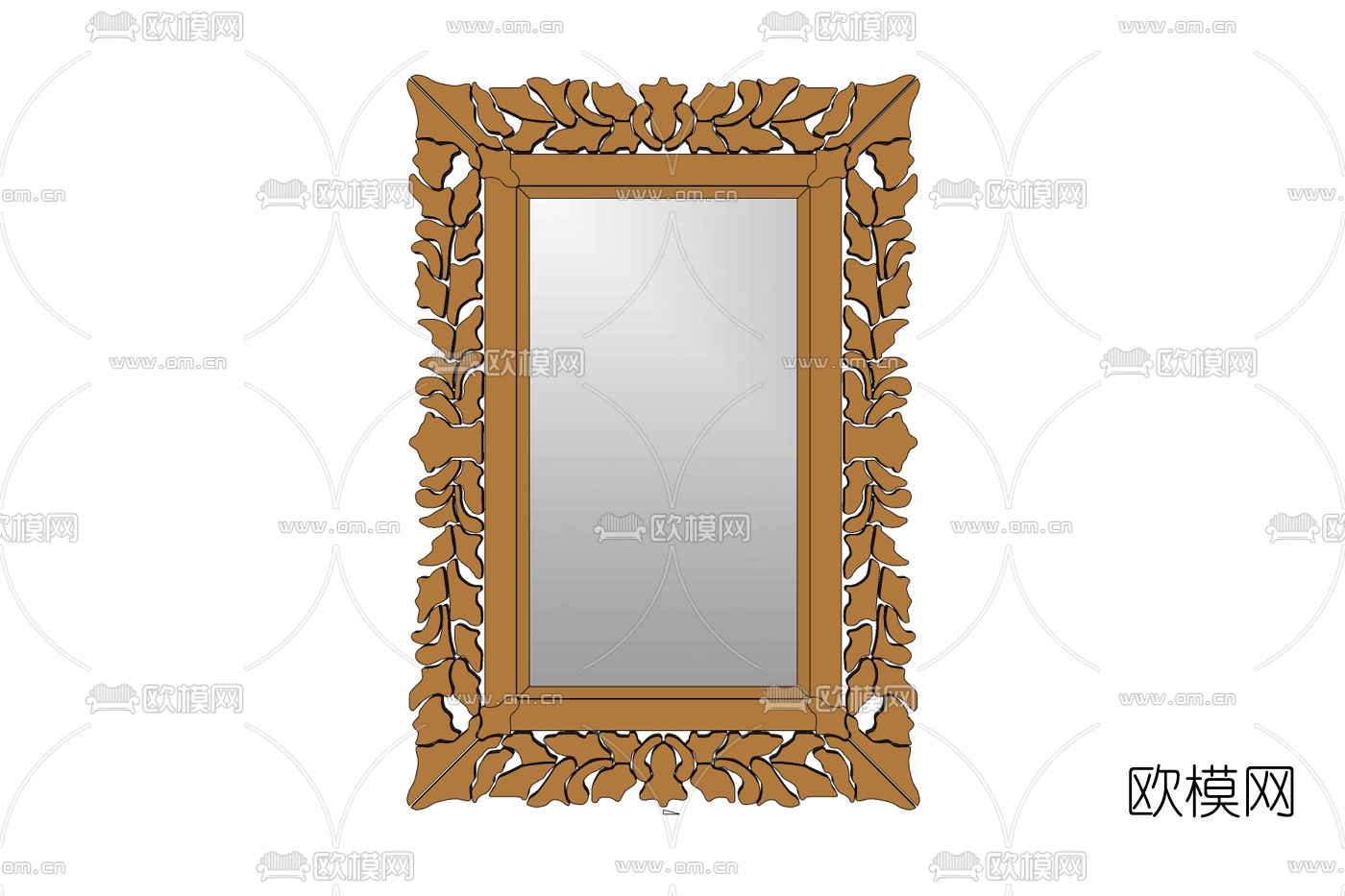 简欧镜子免费su模型下载