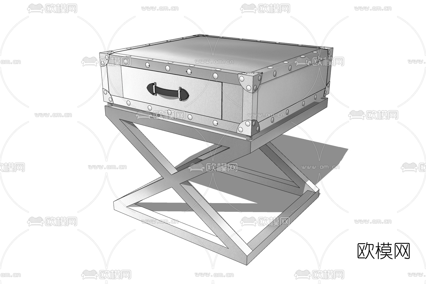 工业风角几免费su模型下载