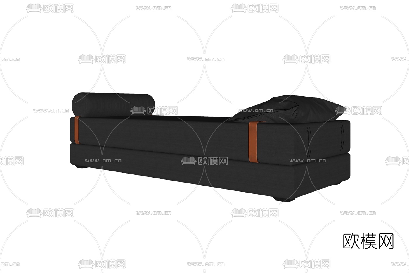 现代布艺多人沙发免费su模型下载