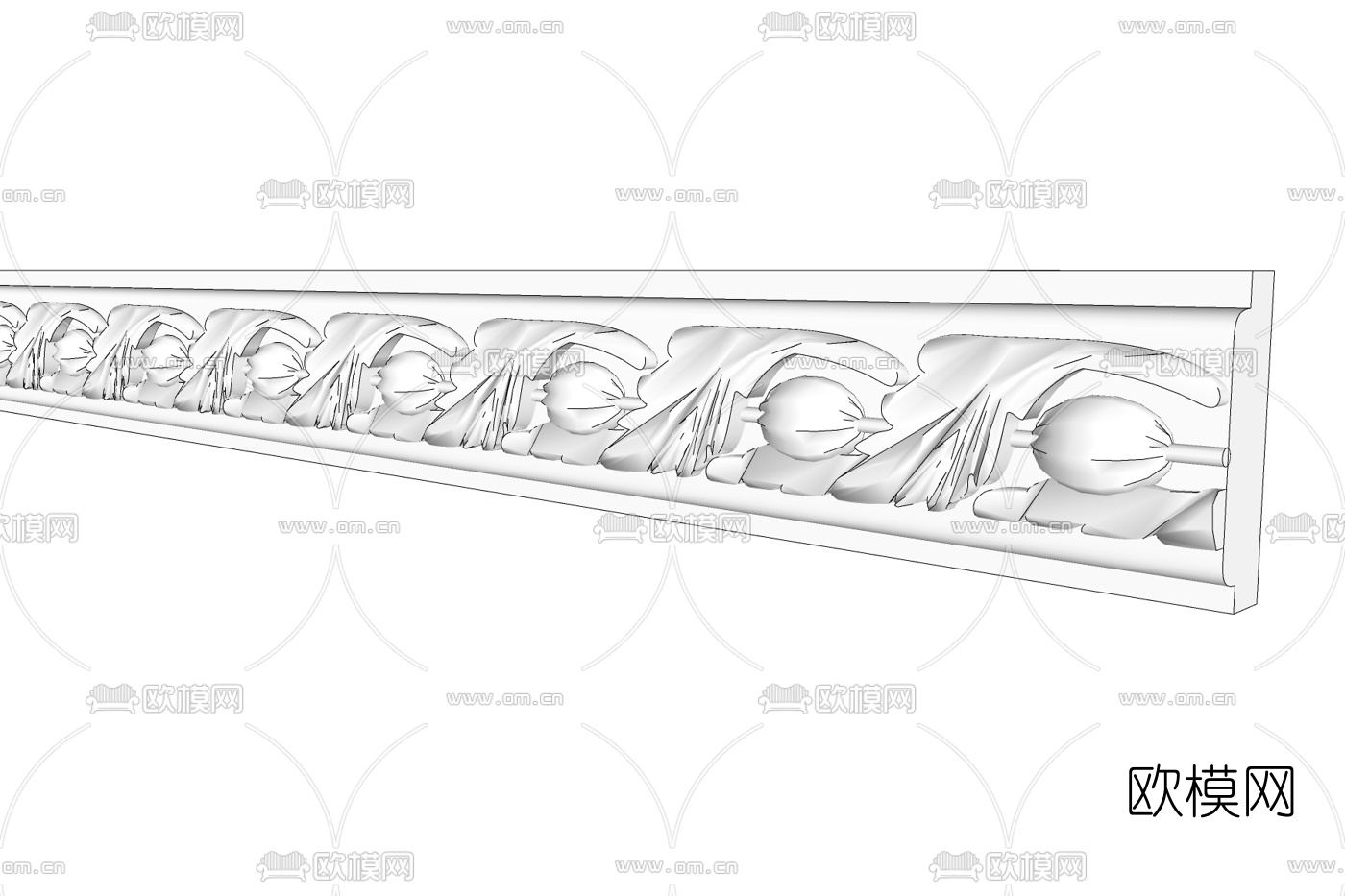 欧式石膏雕花线条免费su模型下载