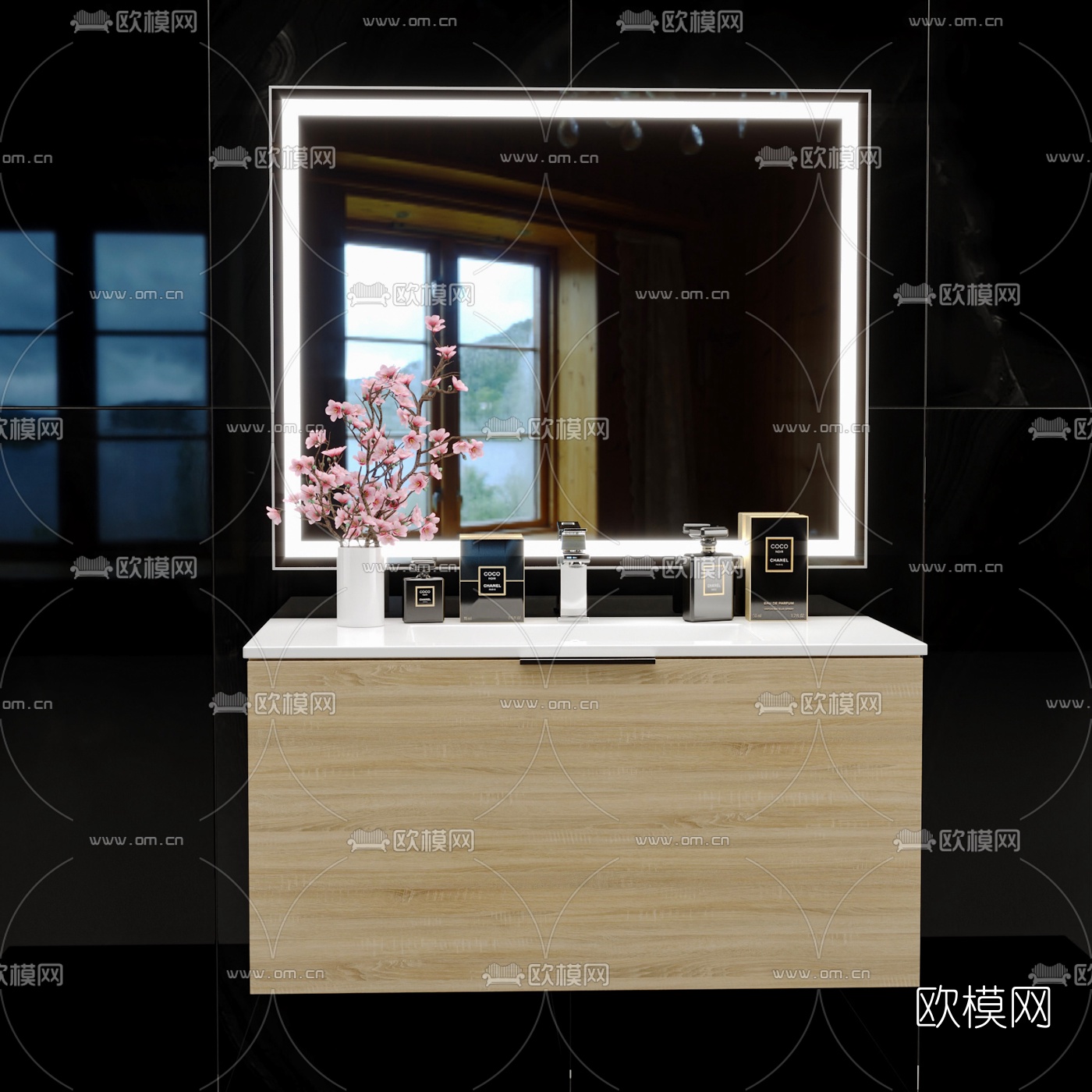 现代浴室柜洗手台3d模型