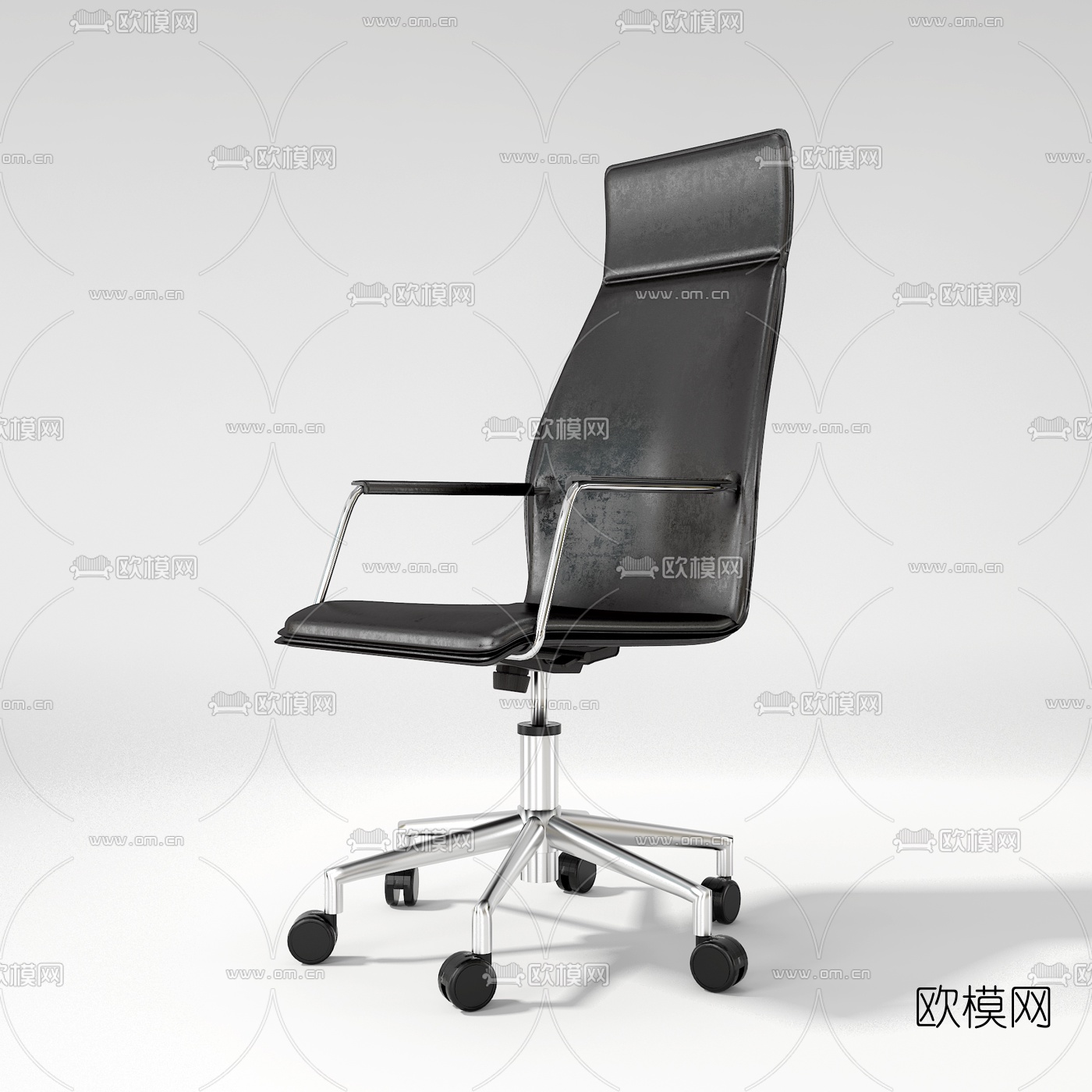 现代高背办公职员椅3d模型