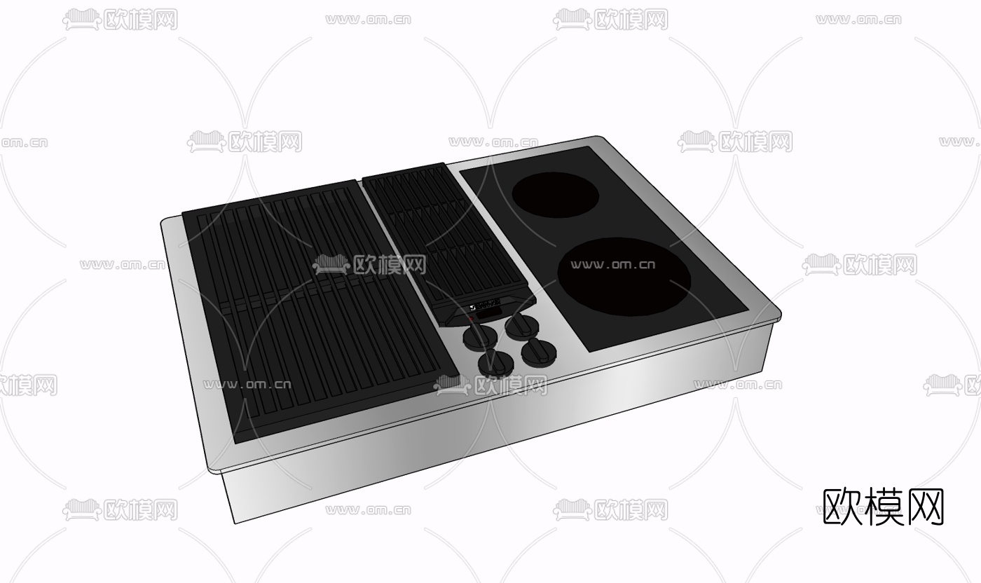 现代烧烤架免费su模型下载