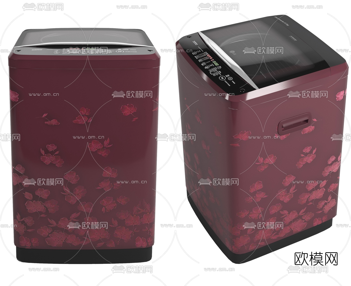 现代立式洗衣机3d模型下载